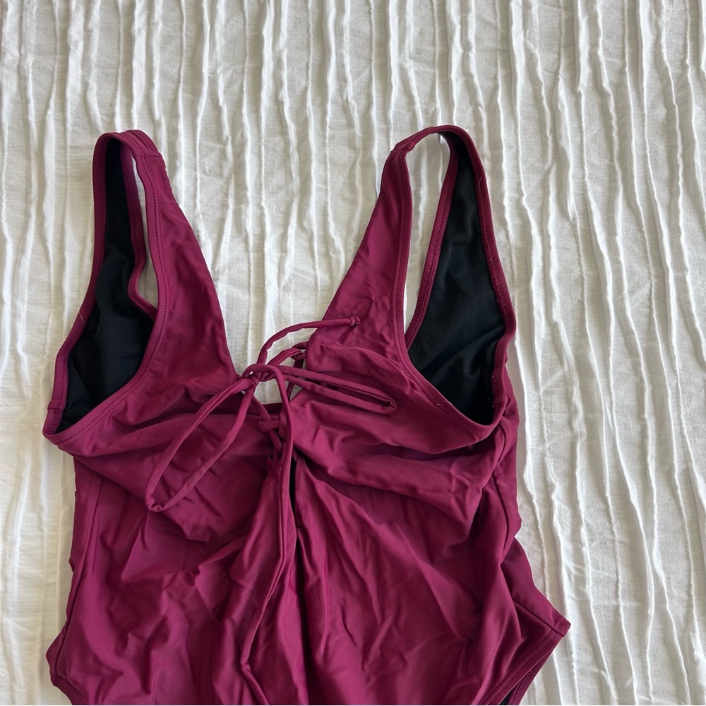 Shekini- Maroon One Piece Swimsuit